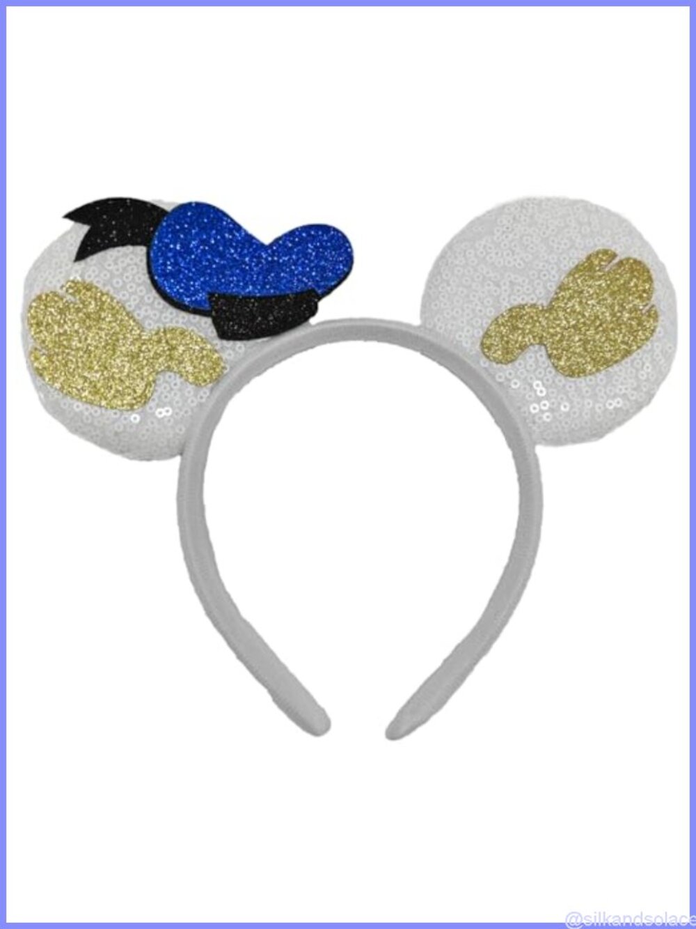 Duck Headband Oversized Bow Tie Sequins Hair Accessory
